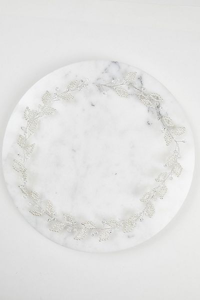 Oleg Cassini Woman's Silver Beaded Bridal Crown OCTK-9067