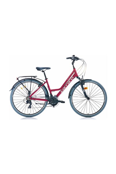 Carraro Elite 705 L Şehir Bisikleti 28 Jant 430h 27 Vit- V Mat Kırmızı Gri Krom