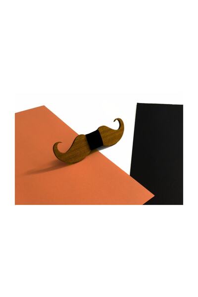 Tezgah İstanbul ربطة عنق خشبية على شكل شارب