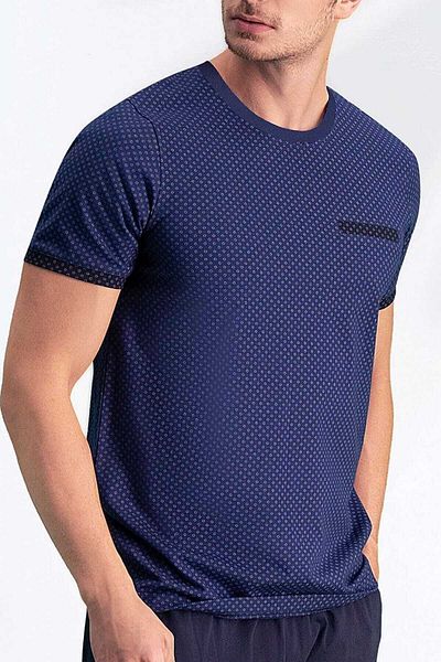 Arnetta Σετ ανδρικές πιτζάμες με μυτερό Navy Blue