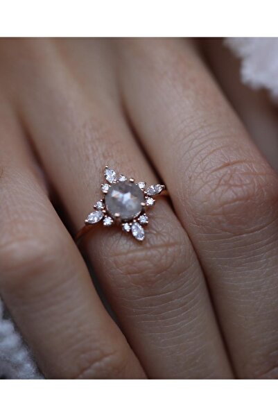 Reis Kuyumculuk Kadın Almira Sarı Pırlanta Yüzük T1296.