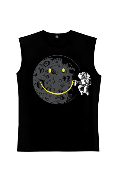 ROCKANDROLL Graffiti Astronaut Black Cut-Off Braț | Tricou fără mâneci pentru...