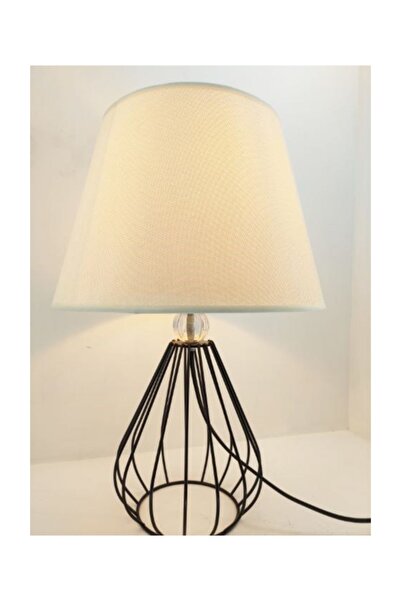 Dizayn ريفي قفص معدني الحديد المطاوع الساق ضوء كريم النسيج رئيس مصباح طاولة ع...