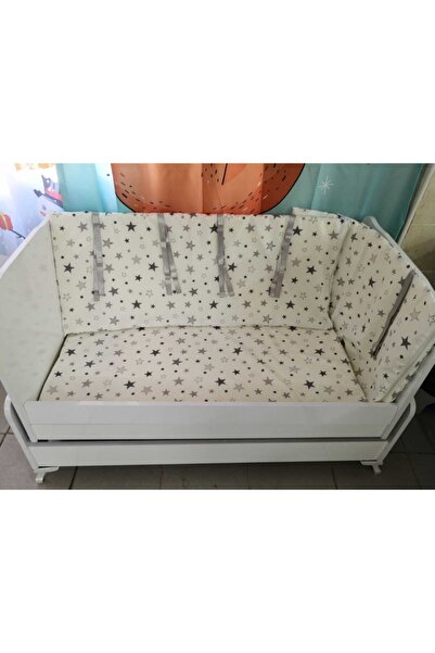 Bebek Özel حماية حافة سرير الأطفال مقاس 80x130 لسرير الأطفال (4 قطع) باللون ا...