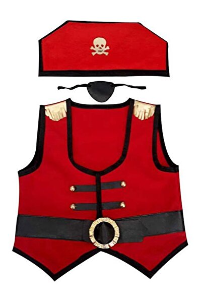 Annee Bakk Unisex Çocuk Korsan Kıyafeti Aksesuar Seti