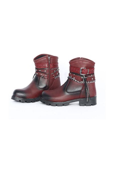 Elifsu Chained and Zippered Boots