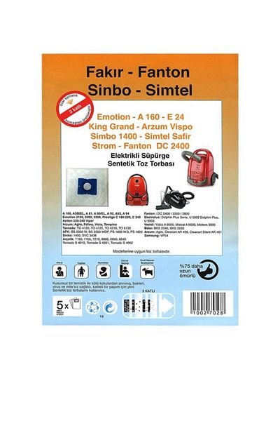 Arçelik Beko Bks 1330 - 25 Compatible Vacuum Cleaner Cloth Dust Bag