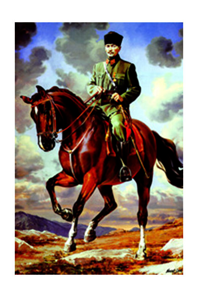 bayrakal Atatürk Resmi Raşel Kumaş 100x150cm.