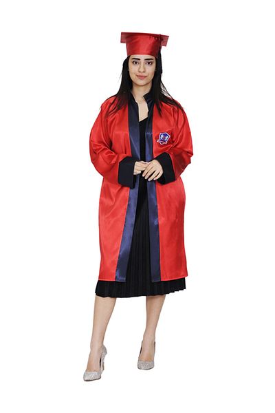 Mezuniyetshop Cube Cap Graduation High School Red Navy Blue