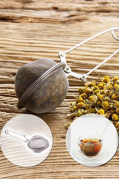 RoseRoi Tea Strainer Tongs-Shaped Herbal Tea Strainer Tea Brewing Strainer