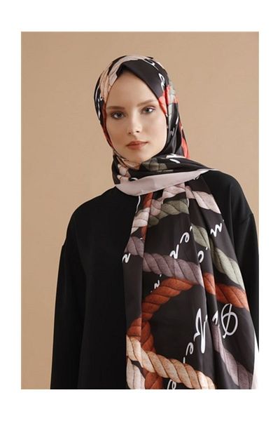 Differenza حبل من القماش الحريري باللون الأسود