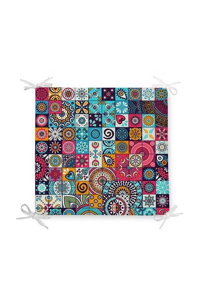 Realhomes Mosaic Patterned Special Design Zippered Chair Cushion