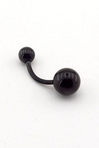 Solfera Ball End Black Color Belly Piercing P364