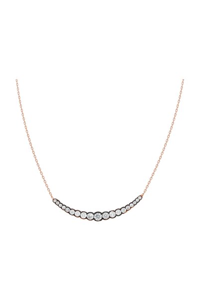 Glorria Gümüş Sıra Taşlı Kolye