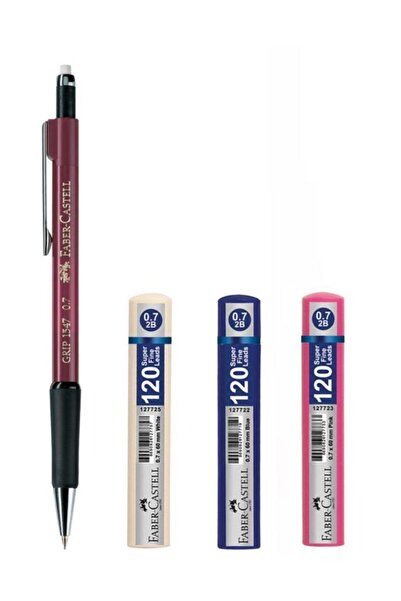 Faber Castell L 1347 Versatile Pen 0.7 Claret Red + 120's 0.7 Nib 3 Pieces