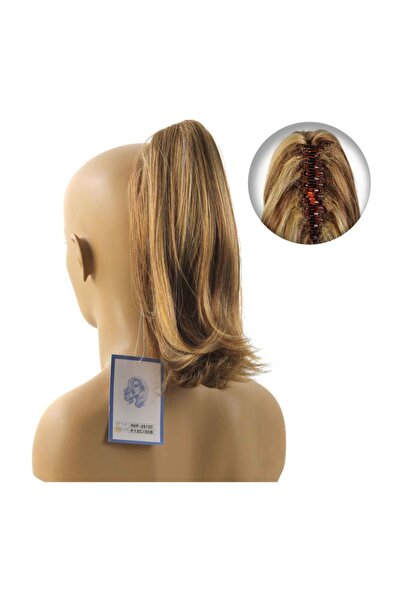 AYTUĞ PERUK Düz Mandallı Kuyruk / Sarı Röfleli / Kısa / Rkp2613c - P12c.30b