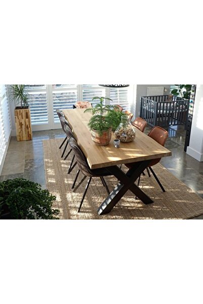 WOODYCLASS Alava 150 Doğal Masif Ahşap Masa - Yemek - Ofis - Salon - Çam - Kü...