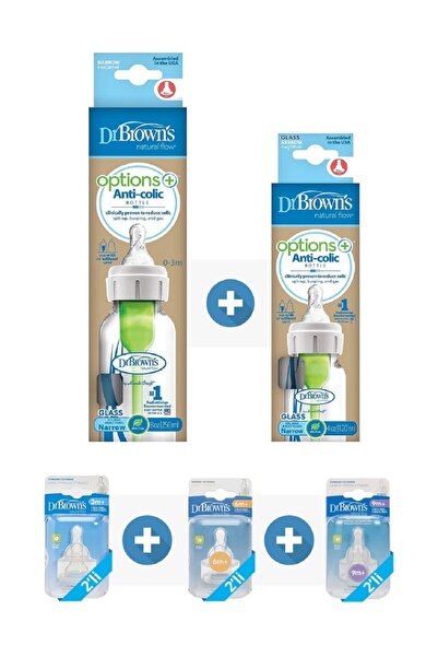 Dr.Brown's Dr. Brown's Gaz Yapmayan Cam Biberon Süper Paket