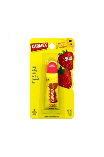 Carmex Lip Balm Tube SPF 15 Strawberry 10 gr