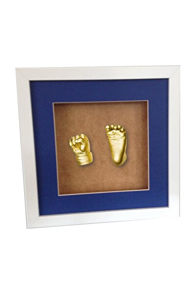 Küçük İzler مجموعة قوالب تمثال يد الطفل وبصمة قدم الطفل ثلاثية الأبعاد مع إطا...