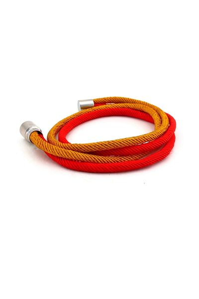 Solfera Yellow Red Wrapped Magnet Clip Men's Bracelet BT627