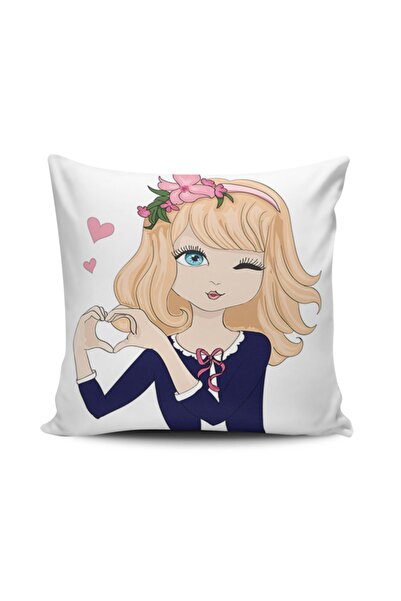 Alkan Homes غطاء وسادة مطبوع رقميًا من Fashion Girl