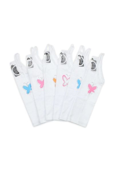 GÜMÜŞ Lenjerie de corp Ip Strap Stone Girl's Tank Top Pachet de 6