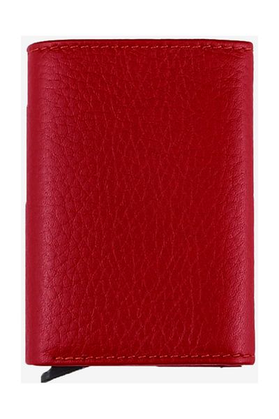 Garbalia Genuine Leather Red Wallet with Sparta Mechanism