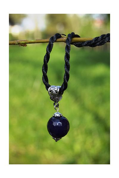 Stoneage Purple Agate Natural Stone Necklace