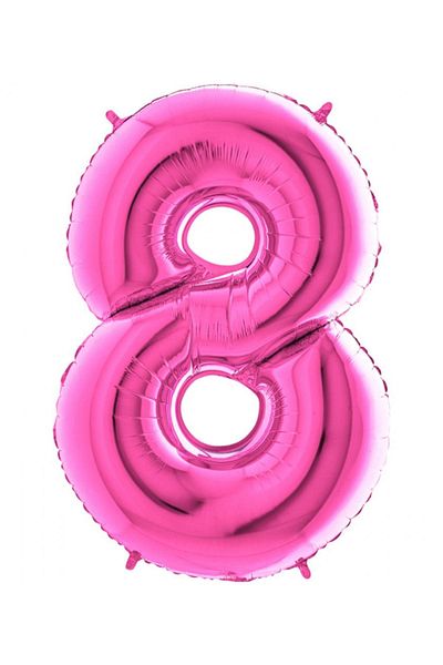 Big Party 8 Number Pink Foil Balloons 102 cm