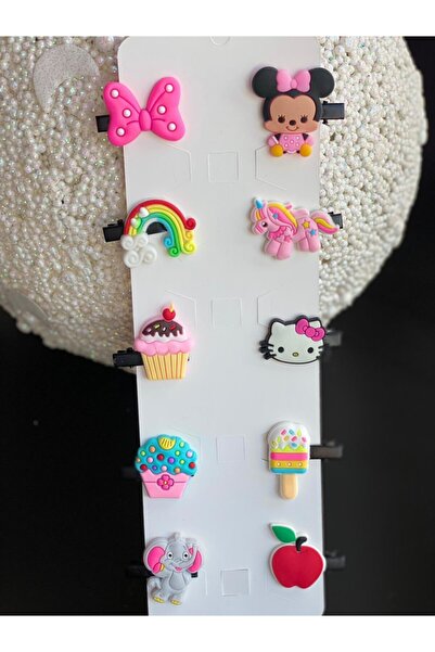 QUEEN AKSESUAR Mini Figürlü Minnie Cupcake Unicorn Fiyonk Gökkuşağı Bebek Çoc...