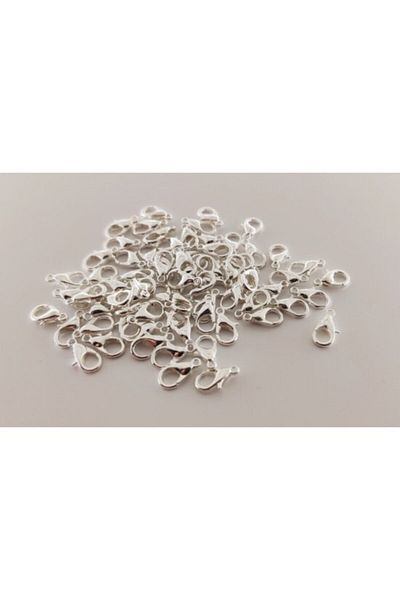 yiğit aksesuar 10 Pieces Silver Color Metal 502 Parrot Lock-closing (12x6mm)