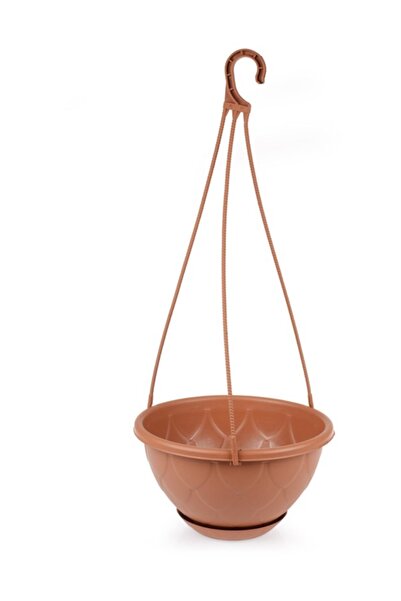 SERİNOVA Dm03 Askılı Damla Makrome Saksı 4,6 Litre 3'lü Set Kiremit