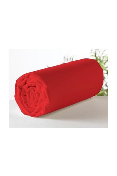 Ezgi Single Elastic Red Bed Sheet