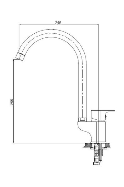 GPD Single Body Sink Faucet Atros Cream Granite Color Mte65-kg