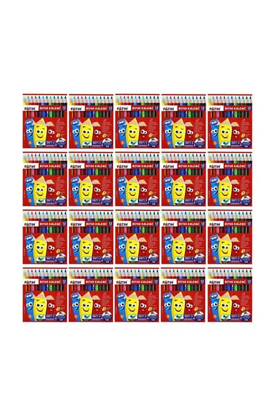 Fatih Dry Crayons Half Size 12 Colors 20 Pieces