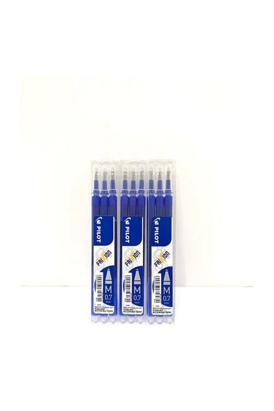 Pilot Frixion Erasable Roller Tip Pen Refills 3 Pack Blue 3 Pack