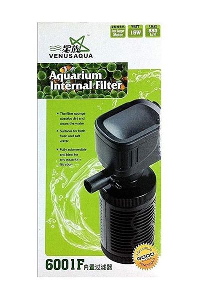 Venusaqua 6001f Model Aquarium Internal Filter - 15 Waat, 880lt/hour