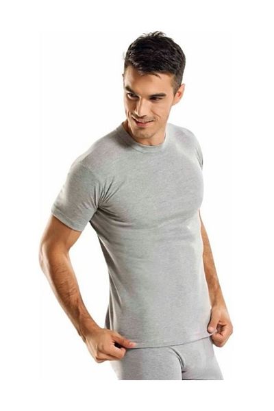 Tutku Gray Combed Cotton Undershirt - 12 Pack, Crew Neck