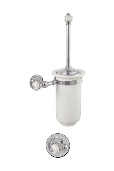 Maya Fantasia Chrome Mounted Toilet Brush Porcelain 100% Brass