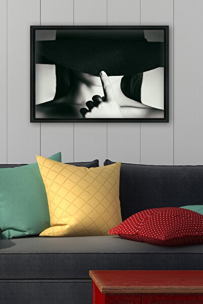 Tablo Center Siyah L Çerçeve Kanvas Tablo 105x145cm