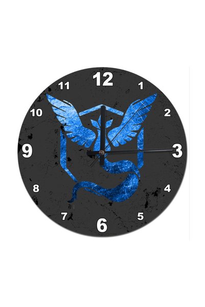 Cakatablo 30 cm Diameter Pokemon Go Team Mystic Silent Wall Clock