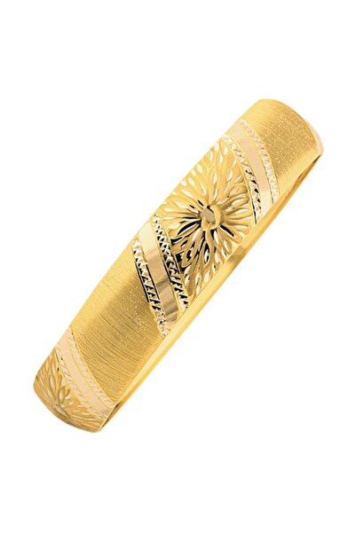 BİLEZİKHANE 14 Ayar Altın Şarnelli Bilezik Güneş Model 10 Gram