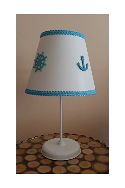 TEKAY AYDINLATMA عاكس الضوء لغرفة الأطفال بحار مرساة الدفة مع أرجل معدنية بيضاء