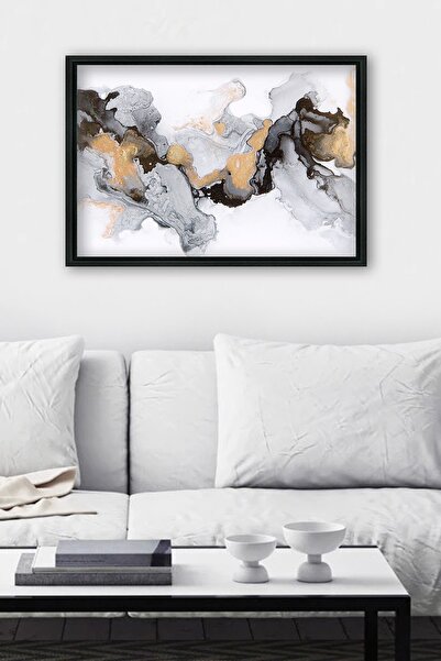 Tablo Center Siyah L Çerçeve Kanvas Tablo 75x105cm