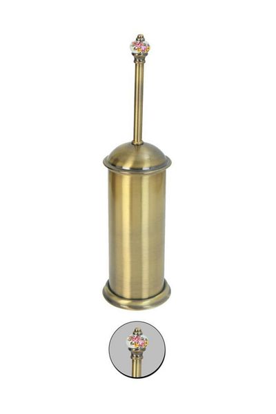 Maya Fantasia Patterned Antique Toilet Brush 100% Brass