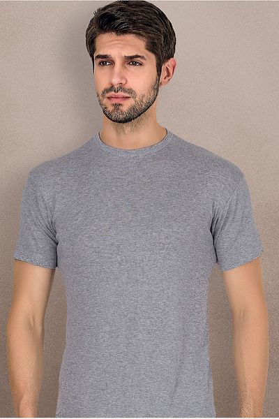 ali altun iç giyim Super Combed Gray Men's Zero Collar