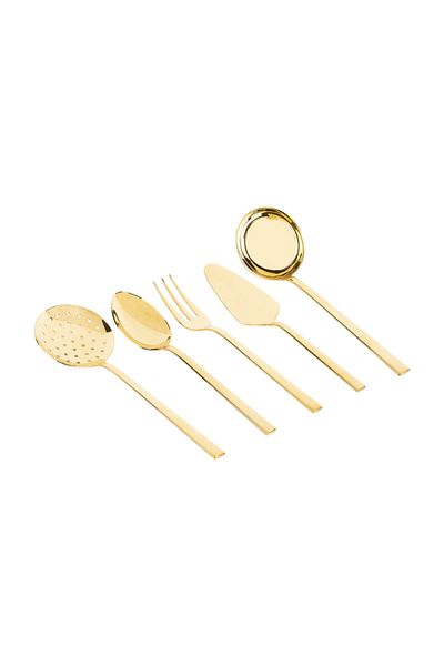 Tantitoni 5 Piece Gold Titanium Double Large Service Set