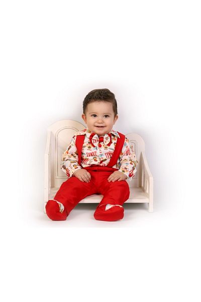 YASOM TASARIM Circus Theme Boy's Salopet Set