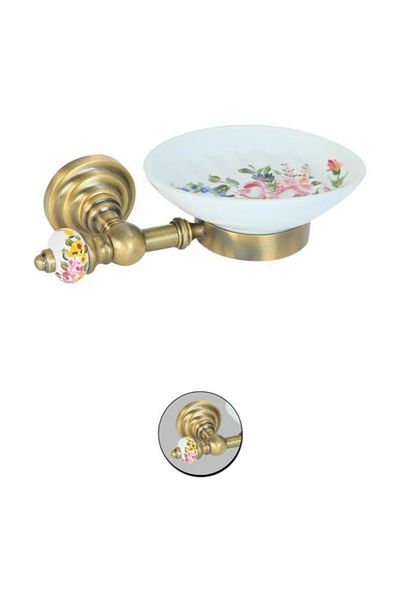 Maya Fantasia Patterned Antique Assembled Soap Dish 100% Brass